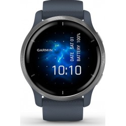 Garmin Montre sport Venu 2 Silver avec bracelet bleu gris