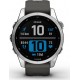 Garmin Montre sport Fenix 7S silver avec bracelet gris