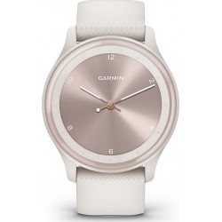 Garmin Montre santé Vivomove Sport PeachGold bracelet ivoire