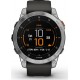 Garmin Montre sport epix acier silver avec bracelet gris