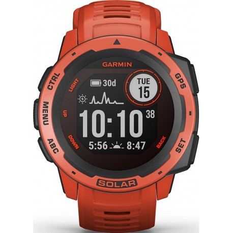 Garmin Montre sport Instinct Solar Flame Red