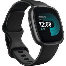 Fitbit Montre santé Versa 4 Aluminium Graphite et Noir