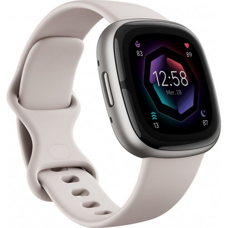 Fitbit Montre santé Sense 2 Aluminium Platine