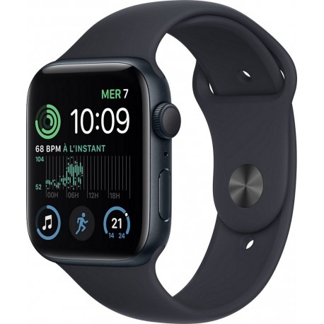 Apple Watch Montre connectée SE 44MM Alu/Minuit