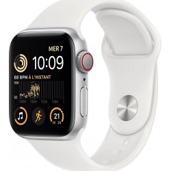 Apple Watch Montre connectée SE 40MM Alu Argent/Blanc Cellular