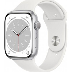 Apple Watch Montre connectée 45MM Alu Argent/Blanc Series 8