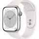 Apple Watch Montre connectée 45MM Alu Argent/Blanc Series 8 Cellular