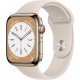 Apple Watch Montre connectée 45MM Acier Or/Lum Stellaire Series 8 Cel