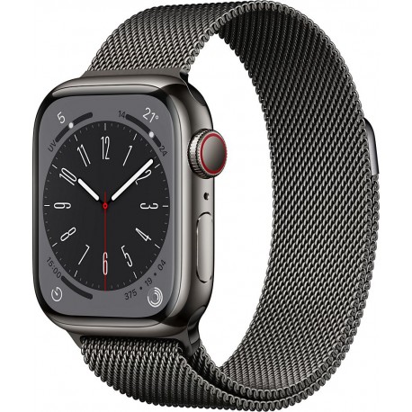 Apple Watch Montre connectée 41MM Acier Graph/Bouc Graph Mi Series8 C