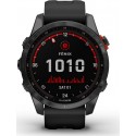 Garmin Montre sport Fenix 7S solar gray avec bracelet noir