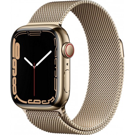 Apple Watch Montre connectée 41MM Acier Or/Boucl Or Mil Series 7 Cell