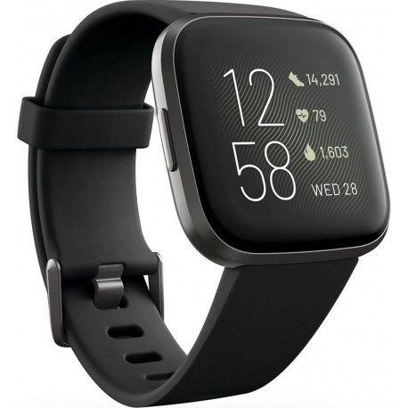 Fitbit Montre sport VERSA 2 NOIR CARBONE