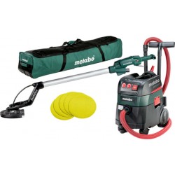 Metabo Ponceuse à bras LSV 5-225 + aspirateur tous usages ASR 35 M ACP Set metabo, avec 25 feuilles abrasives auto-agrippantes 2