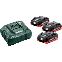 Metabo Kit de base 3 batteries LiHD 18 V /4 Ah, chargeur ASC 30-36 V 685132000