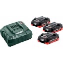 Metabo Kit de base 3 batteries LiHD 18 V /4 Ah, chargeur ASC 30-36 V 685132000