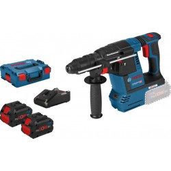 Bosch Marteau perforateur sans fil avec SDS plus GBH 18V-26 F avec 2 batteries 061191000E