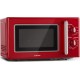 Klarstein caroline four micro-ondes 20l 700 / 1000 w ø25,6cm look rétro rouge