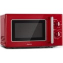 Klarstein caroline four micro-ondes 20l 700 / 1000 w ø25,6cm look rétro rouge