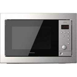 Micro-ondes encastrable cecotec grandheat 2500 built-in steelblack acier, 900w, 25l de capacité