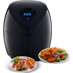 Friteuse à air chaud affichage à led - airfryer (sans odeur) 2.6l 1400W - triomph etf1801 etf1801