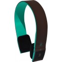 Halterrego Casque Bluetooth marron/vert avec Microphone