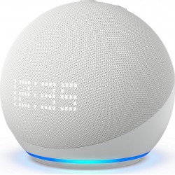 Amazon Assistant vocal Echo Dot 5 avec Horloge Blanc