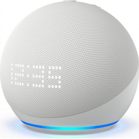 Amazon Assistant vocal Echo Dot 5 avec Horloge Blanc