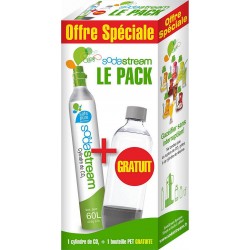 Sodastream Cylindre CO2 CO2 + 1 BOUT. PET 1L GRATUITE