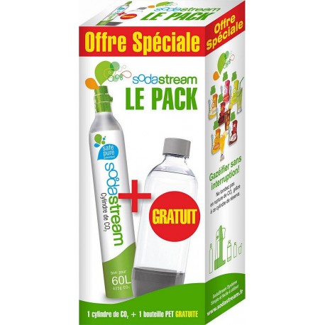 Sodastream Cylindre CO2 CO2 + 1 BOUT. PET 1L GRATUITE