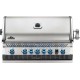 Barbecue gaz encastrable napoleon prestige pro 665 inox 4 brûleurs + sizzle zone + brûleur arrière + fumage