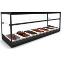 NC Vitrine chaude bain-marie bacs gn 1/3 série logic - 840 à 1190 mm - sayl - 1 étagère1190 mm