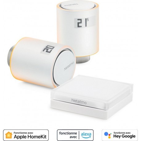 Netatmo Tête thermostatique connectée 2 tetes termostat.+adaptateur connecté