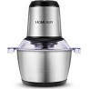 HOMEASY ‎HE-06-1 Hachoir à viande avec bol en acier et 4 lames