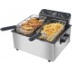 NC Friteuse électrique double cuve amovible 6l inox family fryer