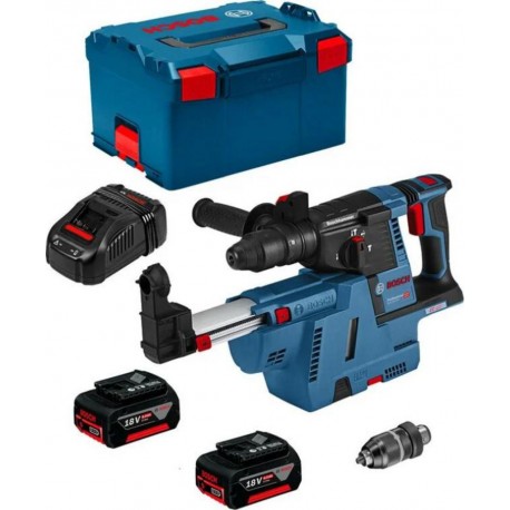 Bosch Perforateur sans-fil SDS-plus GBH 18V-26 F + GDE 18V-16, 2x batteries 6.0Ah, AL 1880CV, L-BOXX