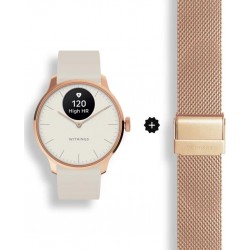 Withings Montre santé Scanwatch Light Rosegold Milanais offert