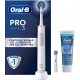 Oral-B Brosse à dents électrique Pro 3800 Cross Action Blanche + 1 dentif