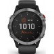 Garmin Montre sport Fenix 6 Solar Silver w/Black Band