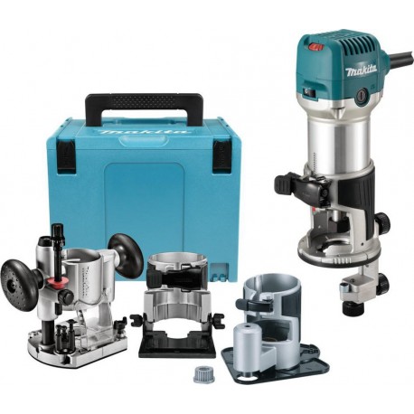 Makita Affleureuse Défonceuse Multifonctions 710W diamètre 8mm modèle RT0702CX3J