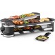 Klarstein tenderloin 50/50 machine à raclette & grill - 8 personnes - 1200W - pierre naturelle & aluminium