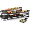 Klarstein tenderloin 50/50 machine à raclette & grill - 8 personnes - 1200W - pierre naturelle & aluminium