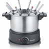 Sev4008146039560 Severin fo2473 fondue électrique 8 personnes avec caquelon inox amovible, inclus : protection anti-projections
