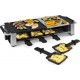 Klarstein bistecca - appareil á raclette 1200 w, combiné métal & pierre, témoin led, pour 8 personnes,