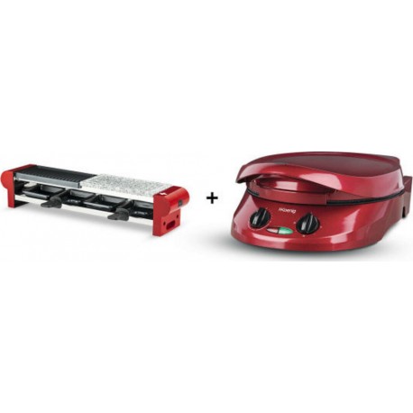 H.koenig rp4 appareil a raclette pierre + trt180 tart express cuiseur grill et plancha