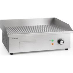Klarstein grillmeile 3000r pro barbecue électrique 3000W - plaque de cuisson rainurée 54,5x35cm - inox & fonte TK56-Grillmeile-3
