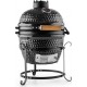 Klarstein barbecue kamado avec dôme en céramique ø 32cm - grille de cuisson inox ø 20cm - noir