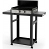 Plfo250dc plfo250dc Plancha gaz 4200W plaque fonte émaillée 50x35cm avec chariot - plfo250dc plfo250dc