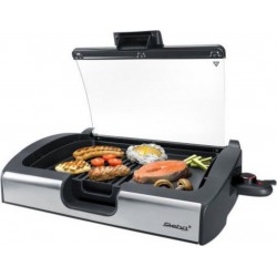 Ste4011833301055 Steba 064900 vg200 grill de table bbq - 2200 w - grande surface de cuisson 40x29cm - noir et verre Ste401183330