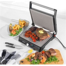 Sal5054061416640 Salter xl health and panini grill - 2200W - 2 surfaces de cuisson - bac d'égouttement - contrôle de la températ