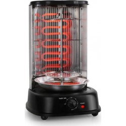 Oneconcept kebab master - grill électrique vertical rotatif avec broche - 1800W max. - inox GQ3-KEBAPMASTERBLACK